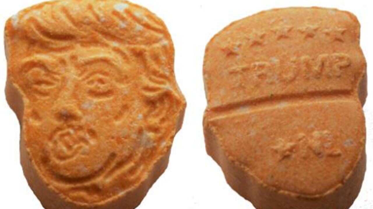 German police say they have seized thousands of ecstasy pills in the shape of President Donald Trump's head