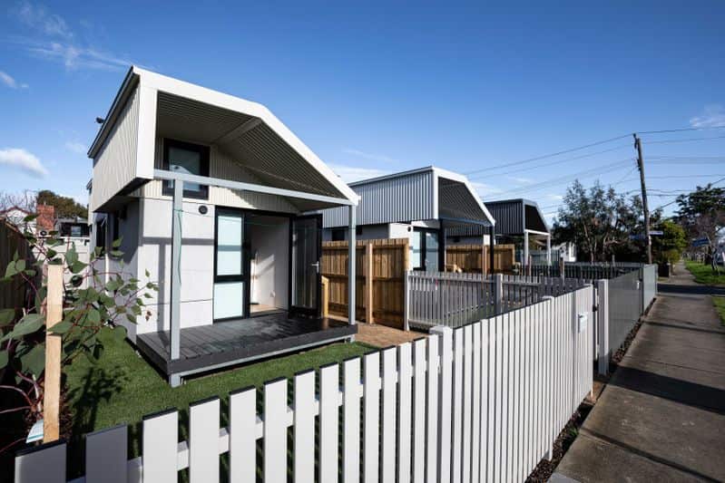 A tiny house village constructed on unused government land in Melbourne’s west. The project’s organisers hope the concept will tackle homeless numbers.