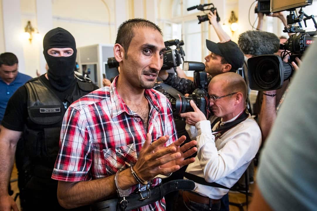 The Prime suspect L.S. of Afghanistan attends the court hearing.