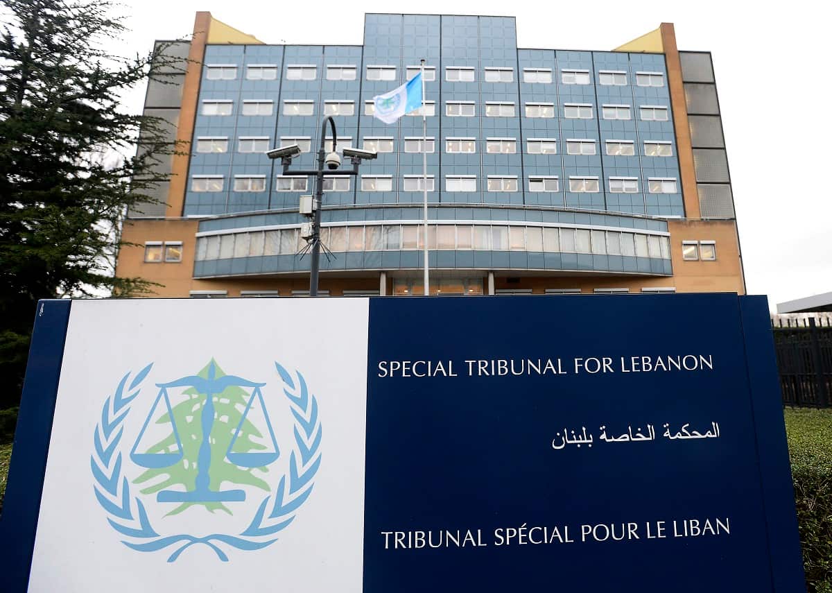 This Jan. 16, 2014, file photo, shows an exterior view of the Special Tribunal for Lebanon, in Leidschendam, Netherlands. 