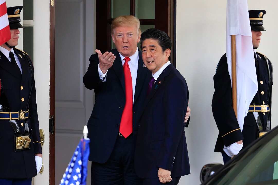 President Donald Trump and the Japanese Prime Minister Shinzo Abe.