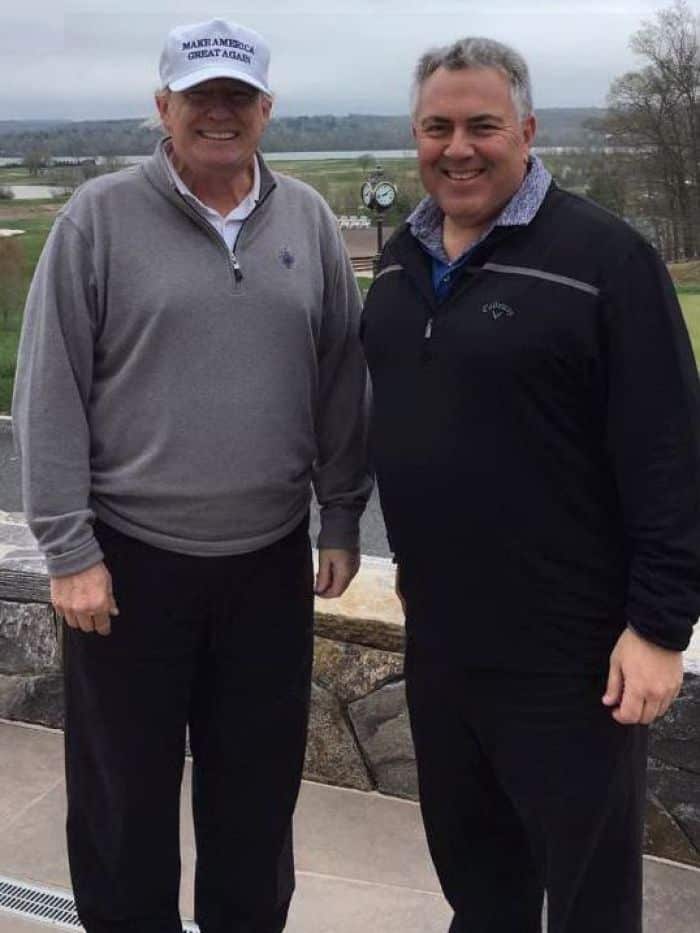 Donald Trump and Joe Hockey played golf together in April.