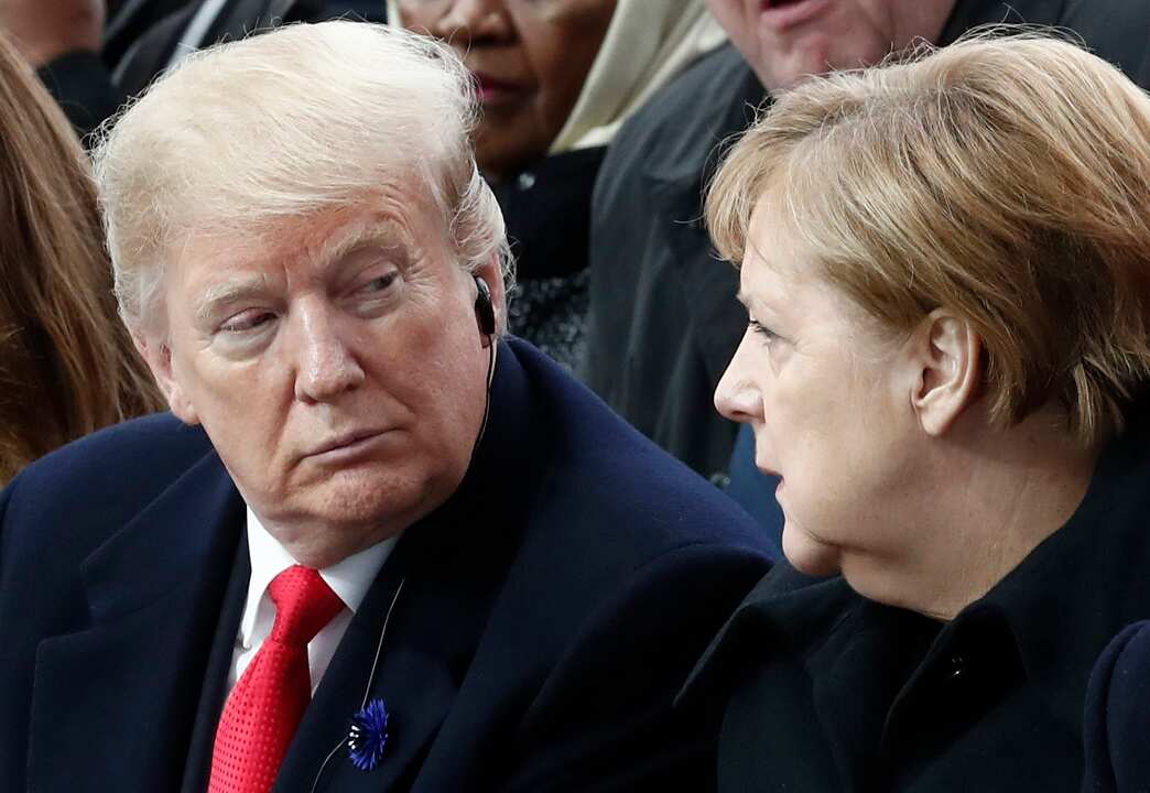 German Chancellor Angela Merkel and US President Donald Trump.