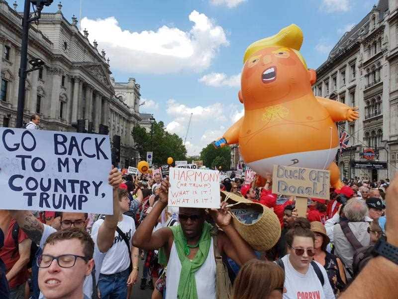 Protests in the UK.