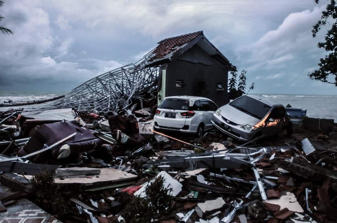 Banten was smashed by a tsunami on Saturday following an eruption of the Anak Krakatoa volcano.