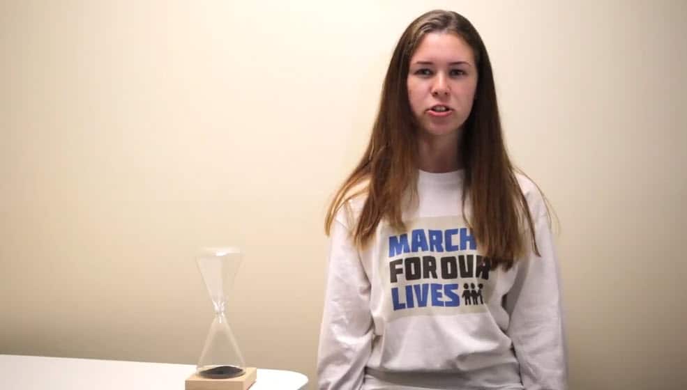 Sarah Chadwick is a Parkland student who is part of the #NeverAgain movement. 