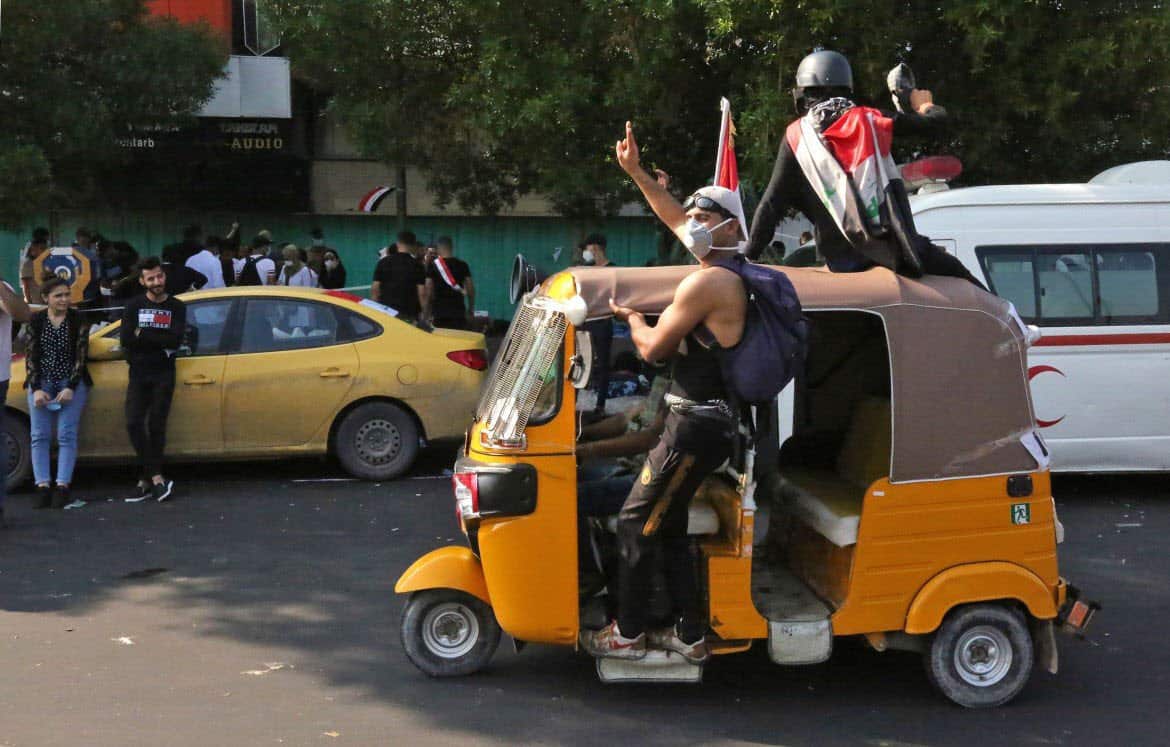 Tuk tuks have been playing a key role in the protests by shepherding wounded people to safety