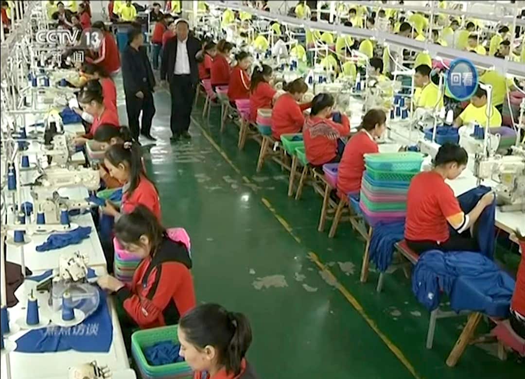 China's state broadcaster was allowed into one of the facilities claiming to provide free training for Uighurs.