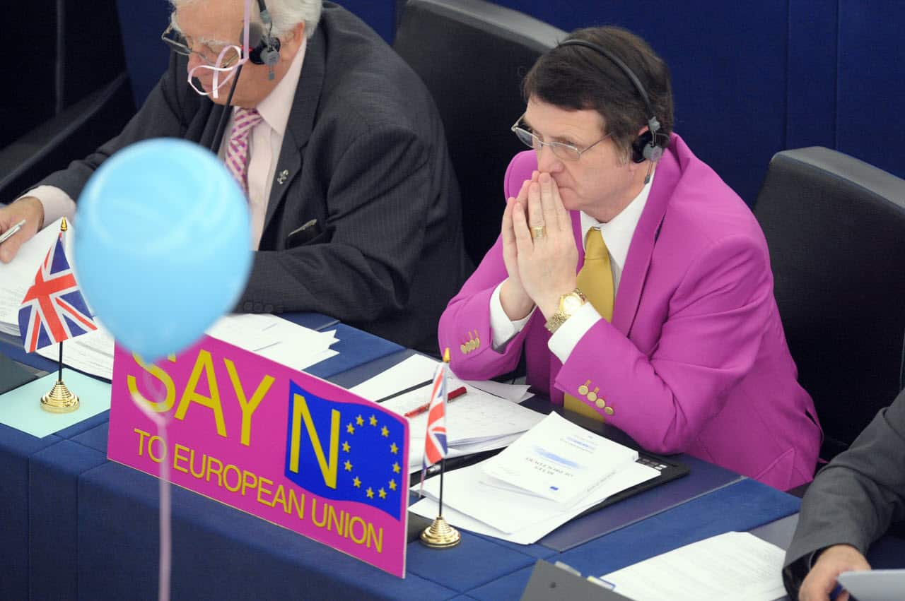 Gerard Batten in the European parliament. 