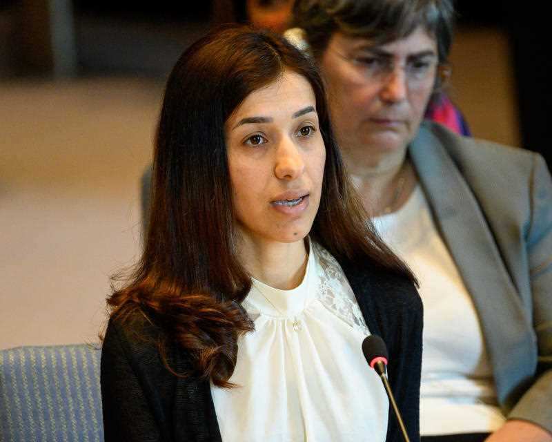 Ms Murad won the Nobel Peace Prize in 2018.
