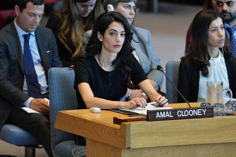 International human rights lawyer Amal Clooney has decried the lack of action on sexual violence. 