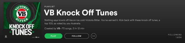 VB Advertisement on Spotify