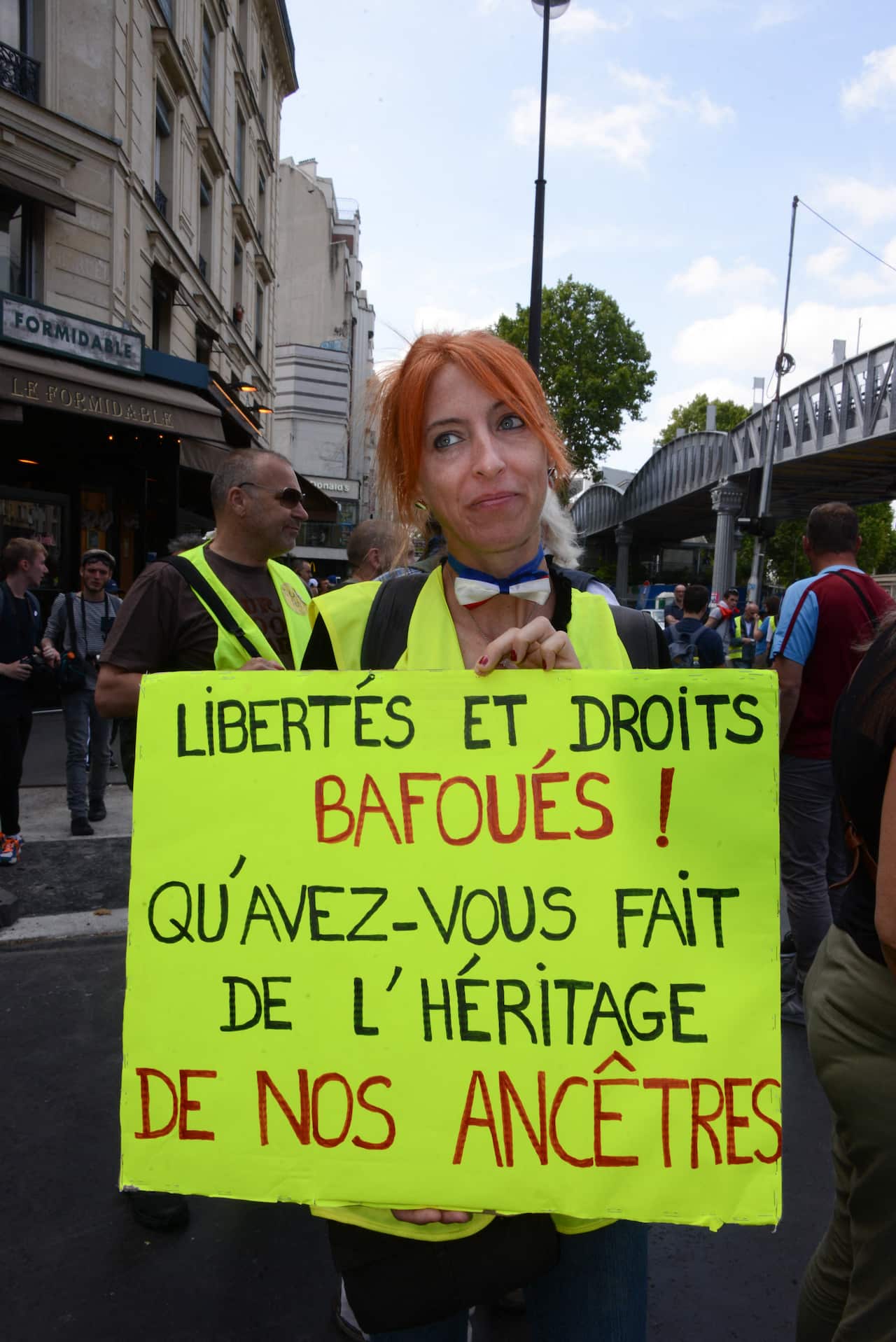 Police fired tear gas to disperse the protesters, who were trying to block roads.