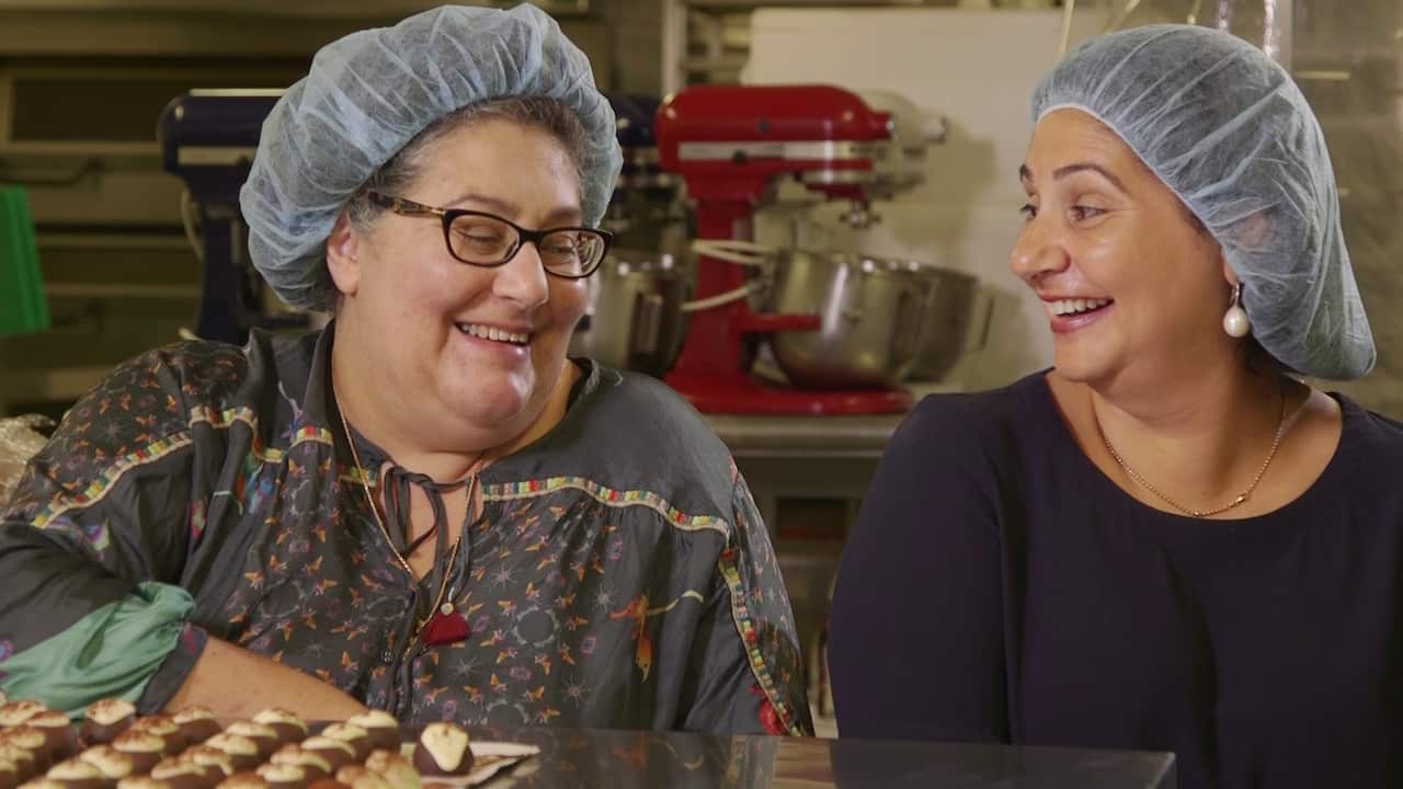 Katerina Stavropoulos (left) and Tina Angelidis