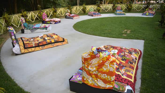 According to Torres Strait Islander beliefs, the children are now in "another place behind the sunset". 