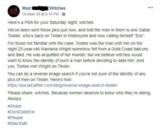 The MFW Facebook post.