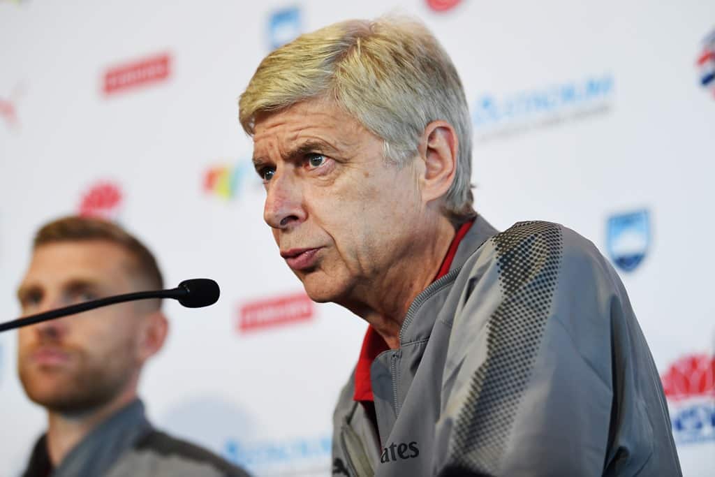 Arsenal Manager Arsenal Wenger addresses a Sydney press conference ahead of matches against Sydney FC and Western Sydney Wanderers