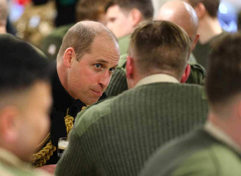 The Duke of Cambridge, pictured with the Irish Guards' 1st Battalion, is no stranger to national service, having served with both the British Army and RAF.