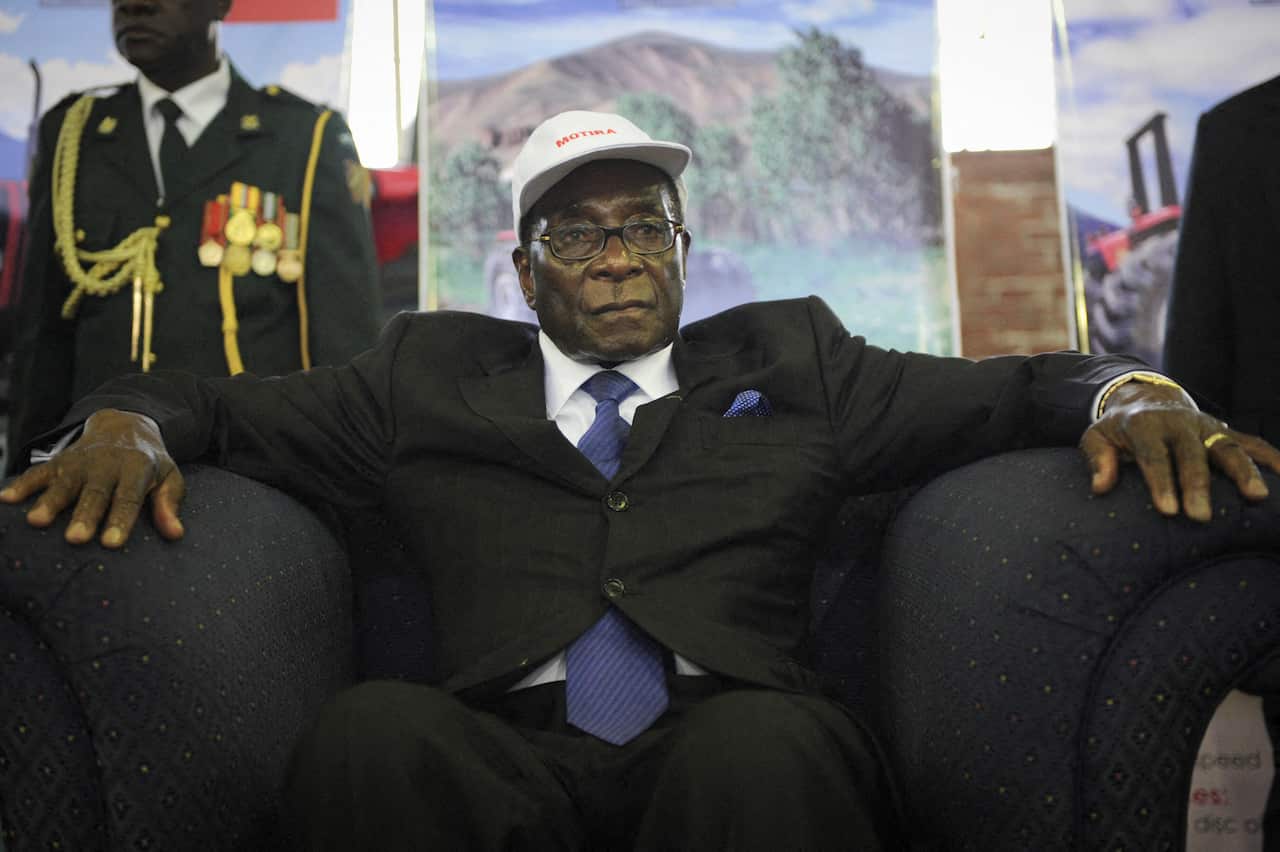File picture taken shows Zimbabwe president Robert Mugabe in Harare on April 2010. 