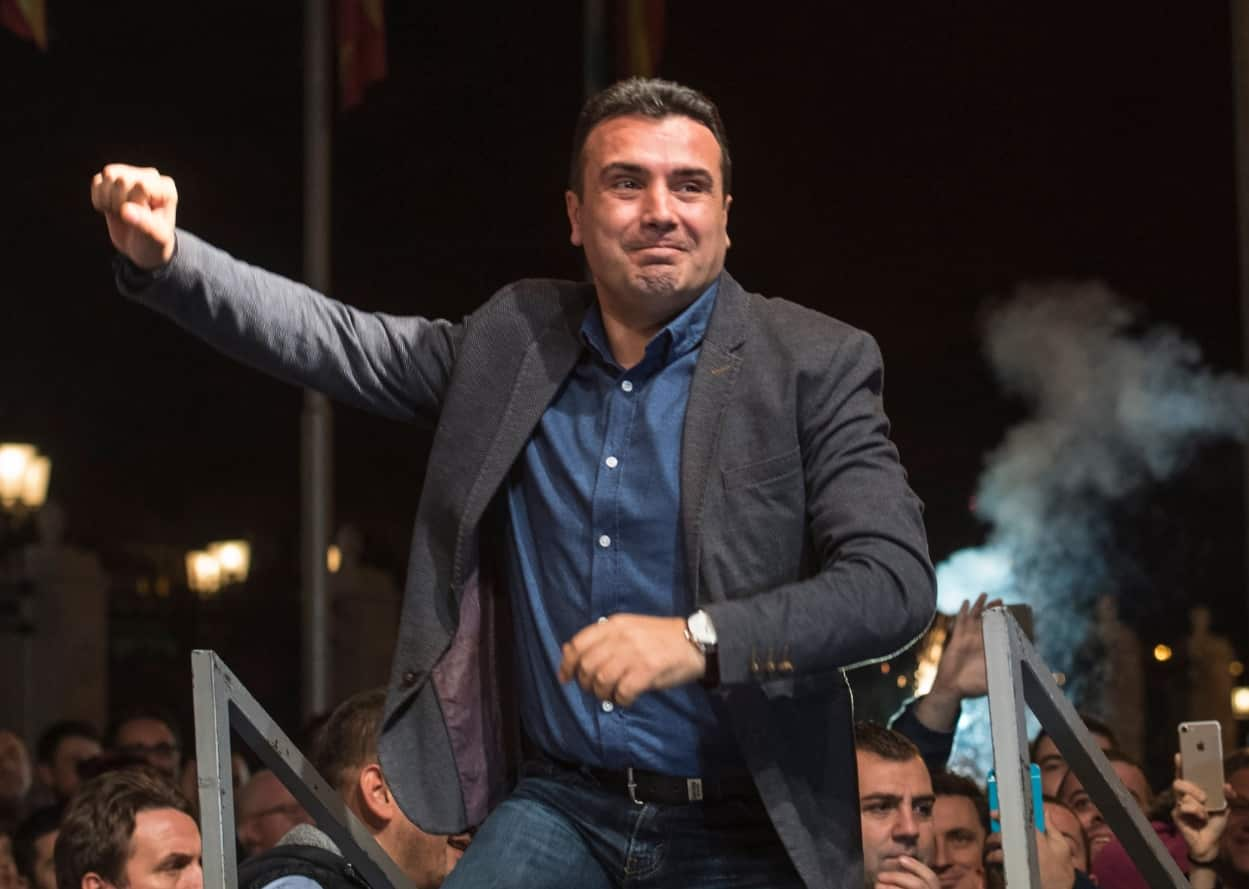 Macedonian Prime Minister and leader of ruling SDSM (Social Democratic Union of Macedonia) Zoran Zaev (AAP)