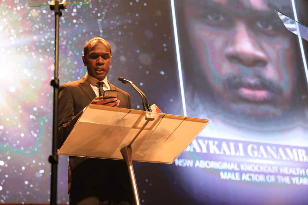 Baykali Ganambarr receives Male Actor of the Year at National Dreamtime Awards 2018