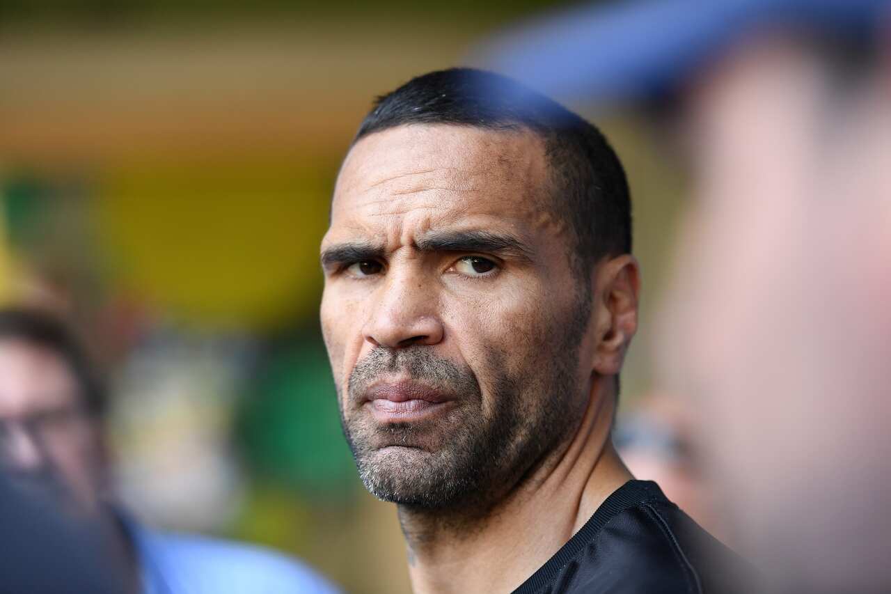 Australian boxer Anthony Mundine talks to the media after a promotional training session in central Brisbane, Monday, November 26, 2018. Mundine will fight Jeff Horn in a catchweight fight on Friday at Suncorp Stadium. (AAP Image/Dan Peled) NO ARCHIVING