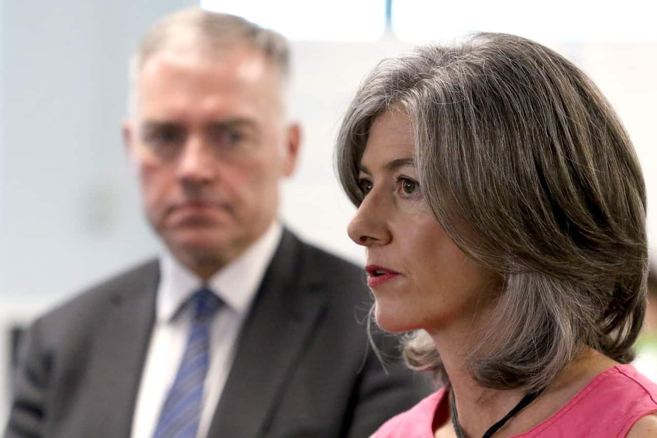 SA Health chief public health officer Nicola Spurrier speaking to the media at the new SA Health covid-19 command centre in Adelaide, Friday, March 20, 2020. (AAP Image/Kelly Barnes) NO ARCHIVING