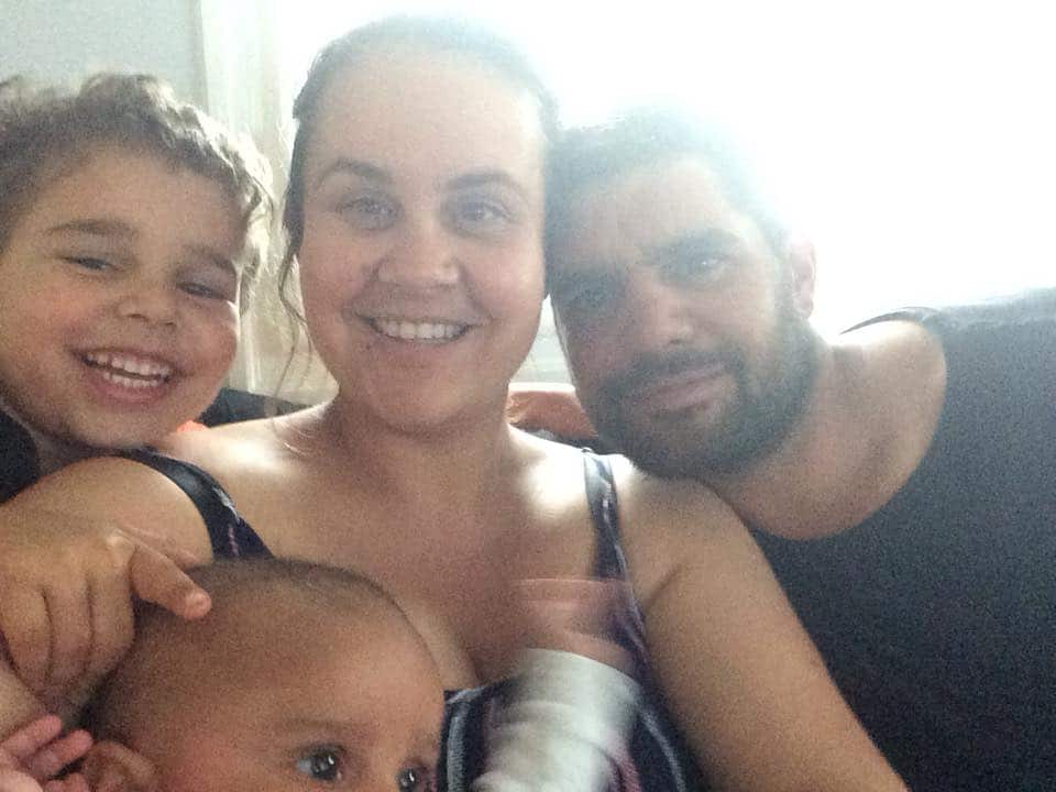 Belinda Huntriss with her family
