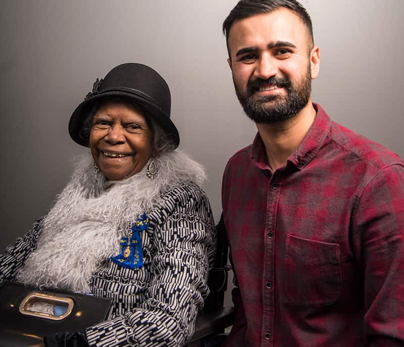 Photographer Sunny Brar with Bonita Mabo.