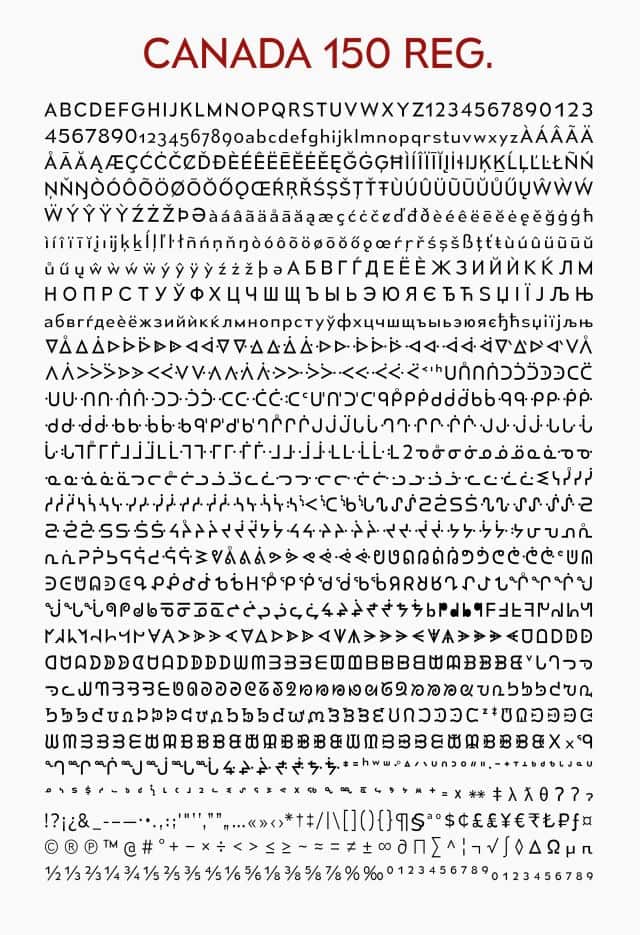 Canada typeface