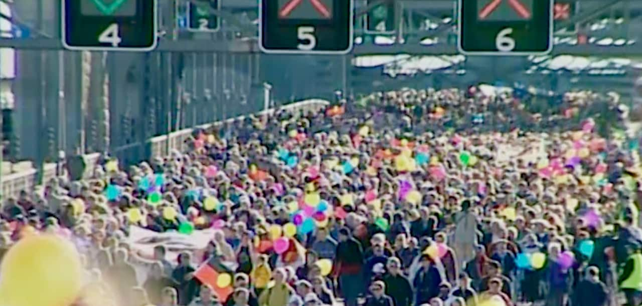 Walking for Reconciliation at Corroboree 2000.