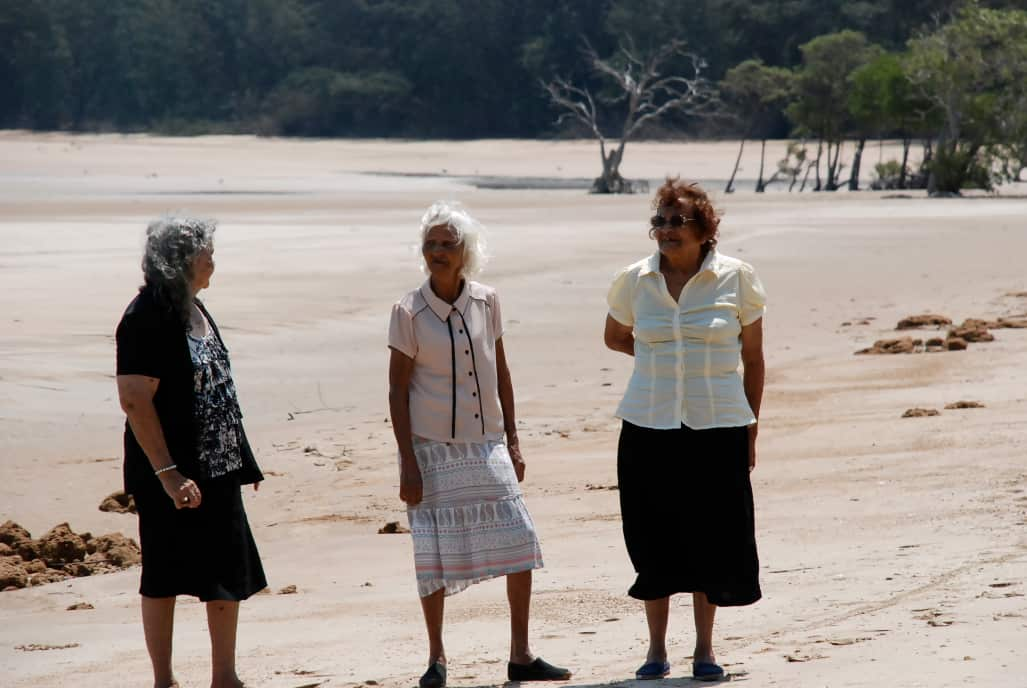 Jess Lyons, Alice Briston and Netta Cahill on Croker Island