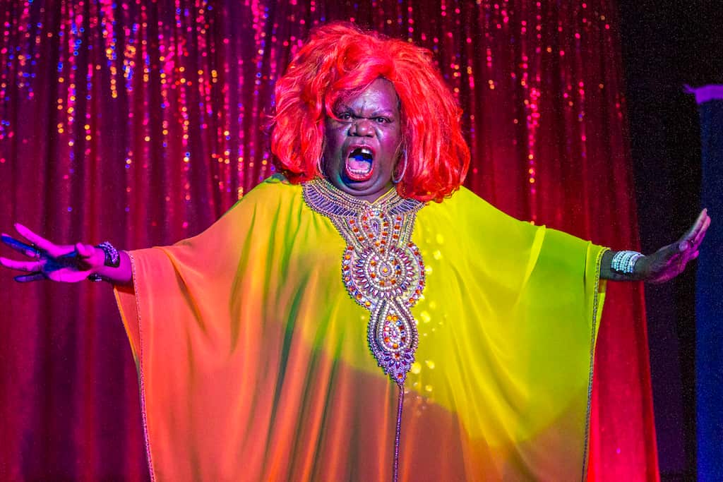Crystal Love on talent night of Miss First Nations Drag Queen
