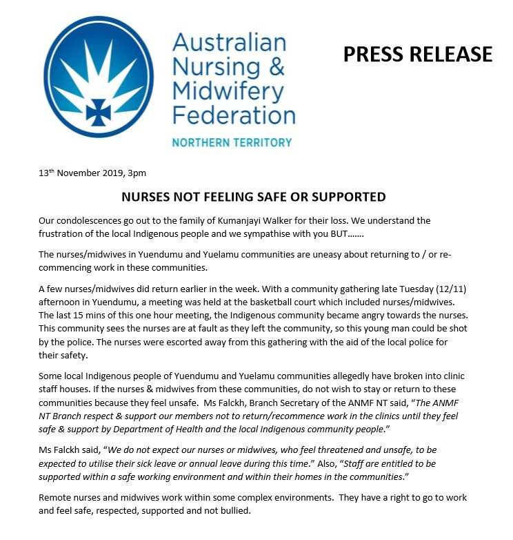 ANMF Press Release