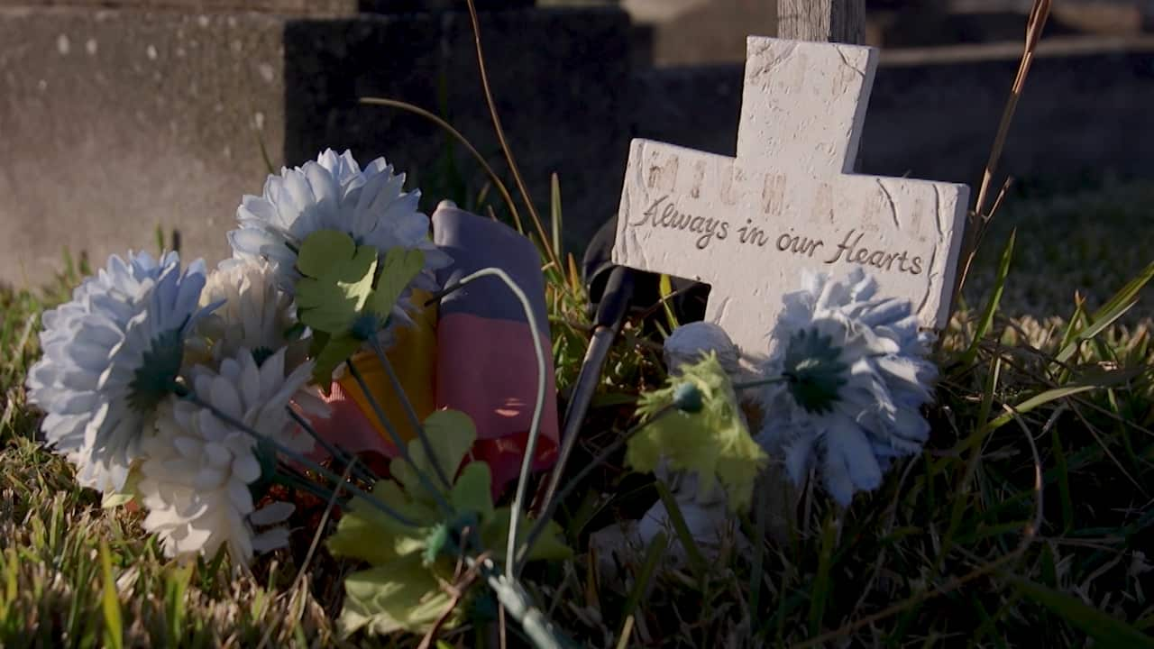 Baby Michael's grave at Rookwood cemetery.