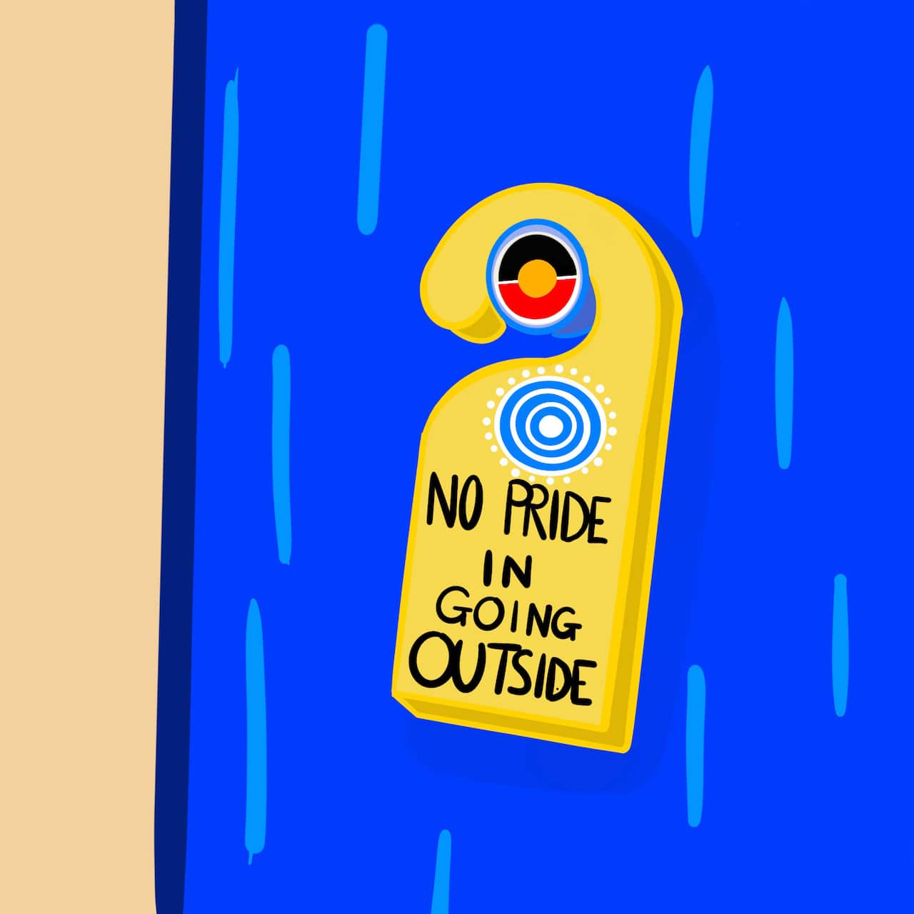 Illustrator Molly Hunt created several images to be shared online including a play on the well known activism chant 'No Pride in Genocide.'