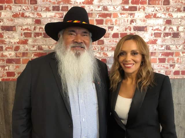 Senator Patrick Dodson with journalist Karla Grant  