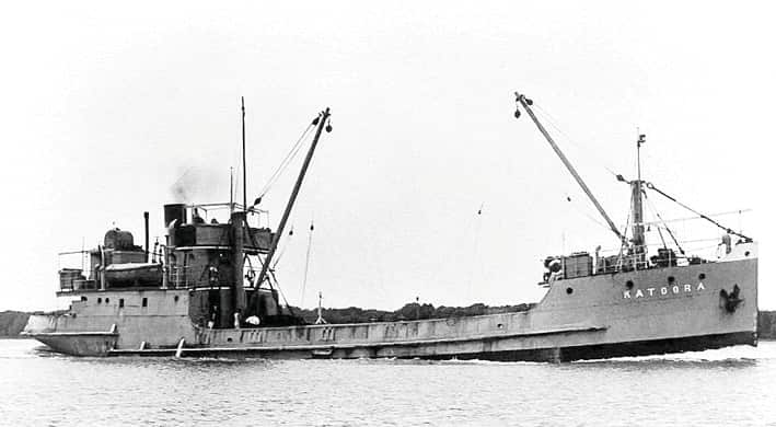 The Katoora 1 boat that Edgar Williams served on.