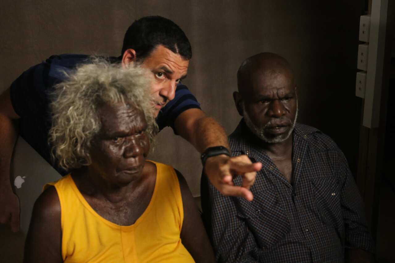 Wik vs Queensland director Dean Gibson with traditional owners lennie r and_maree l koowarta