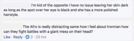 Comments left on a Facebook post about the released photos of Domino.