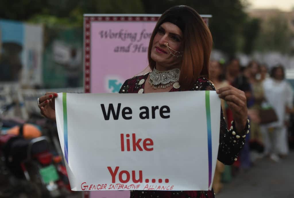 A Pakistani transgender activist.