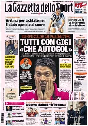 Buffon La Gazzetta dello Sport