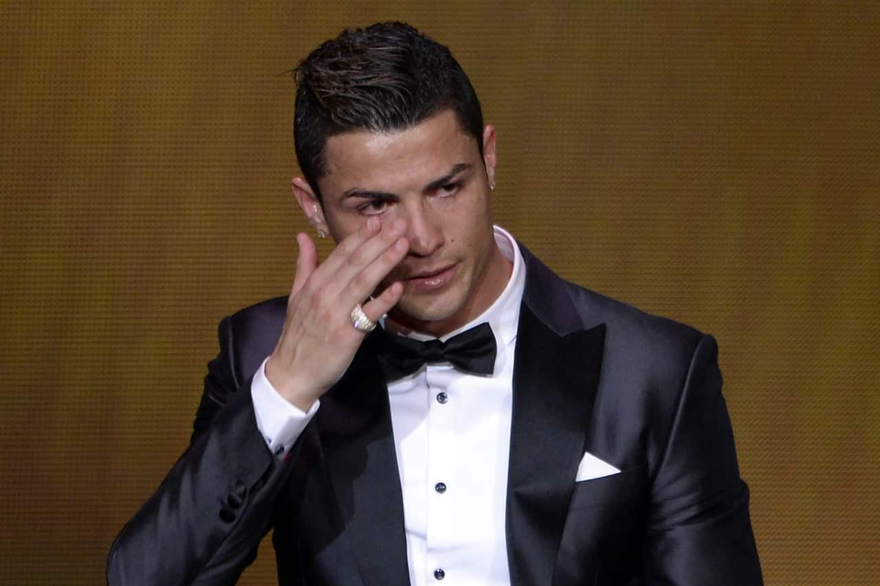 Cristiano Ronaldo cries