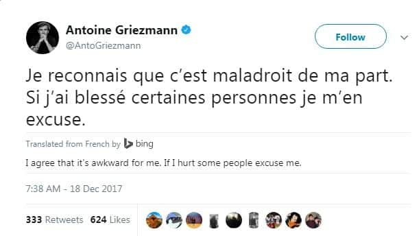 Antoine Griezmann tweet