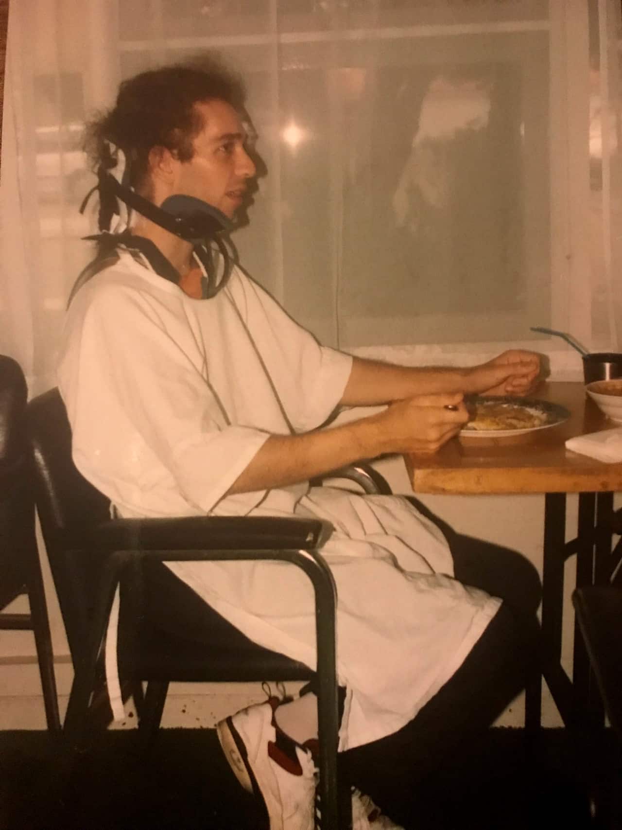 Anibal Juncal recovering after breaking his neck.