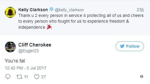 Kelly Clarkson just shut down a fat shamer