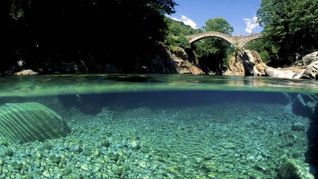 Ponte dei Salti in Lavertezzo, Switzerland