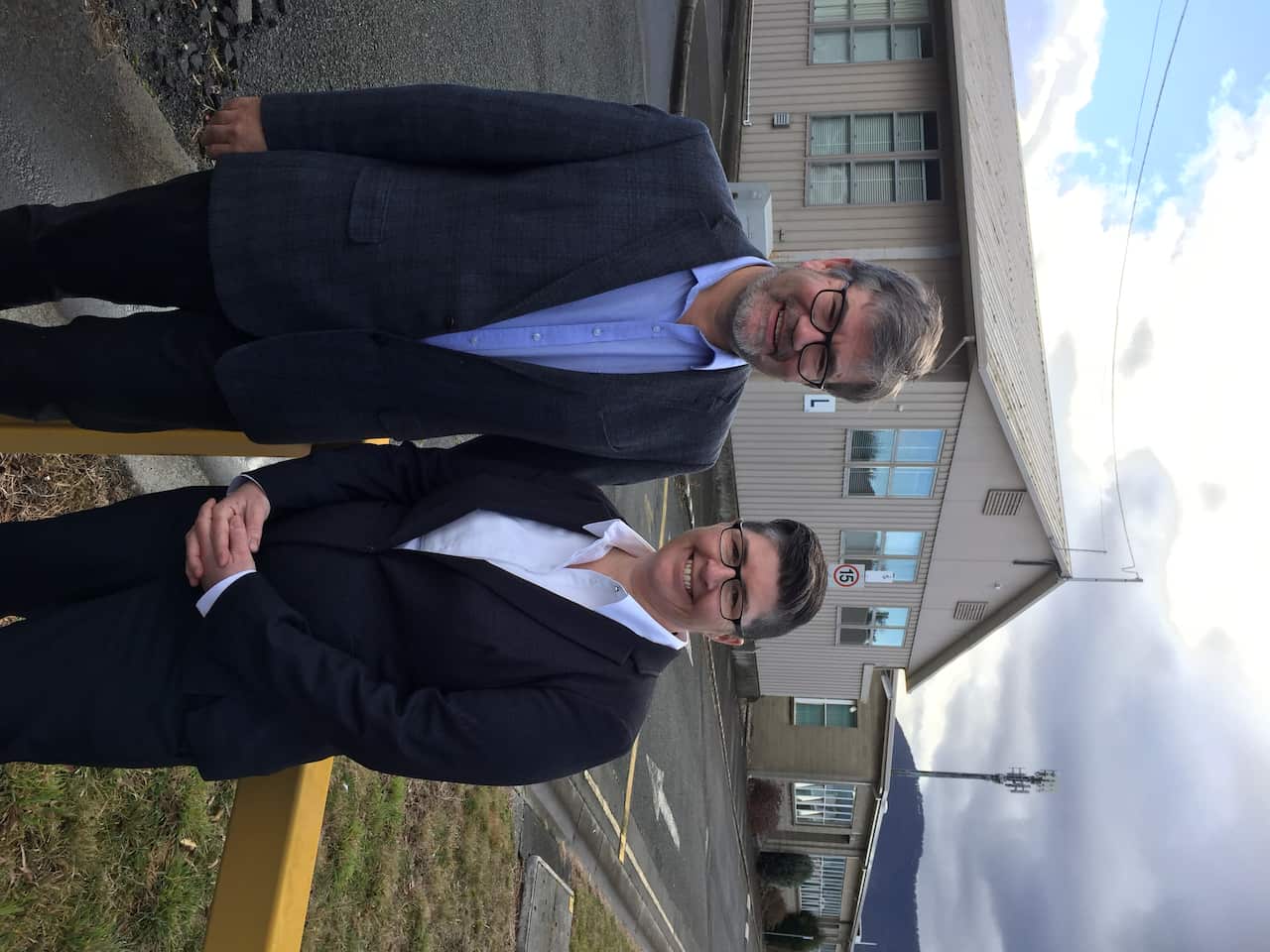 Professor James Vickers and Glenview CEO Lucy O'Flaherty at the Korongee site.