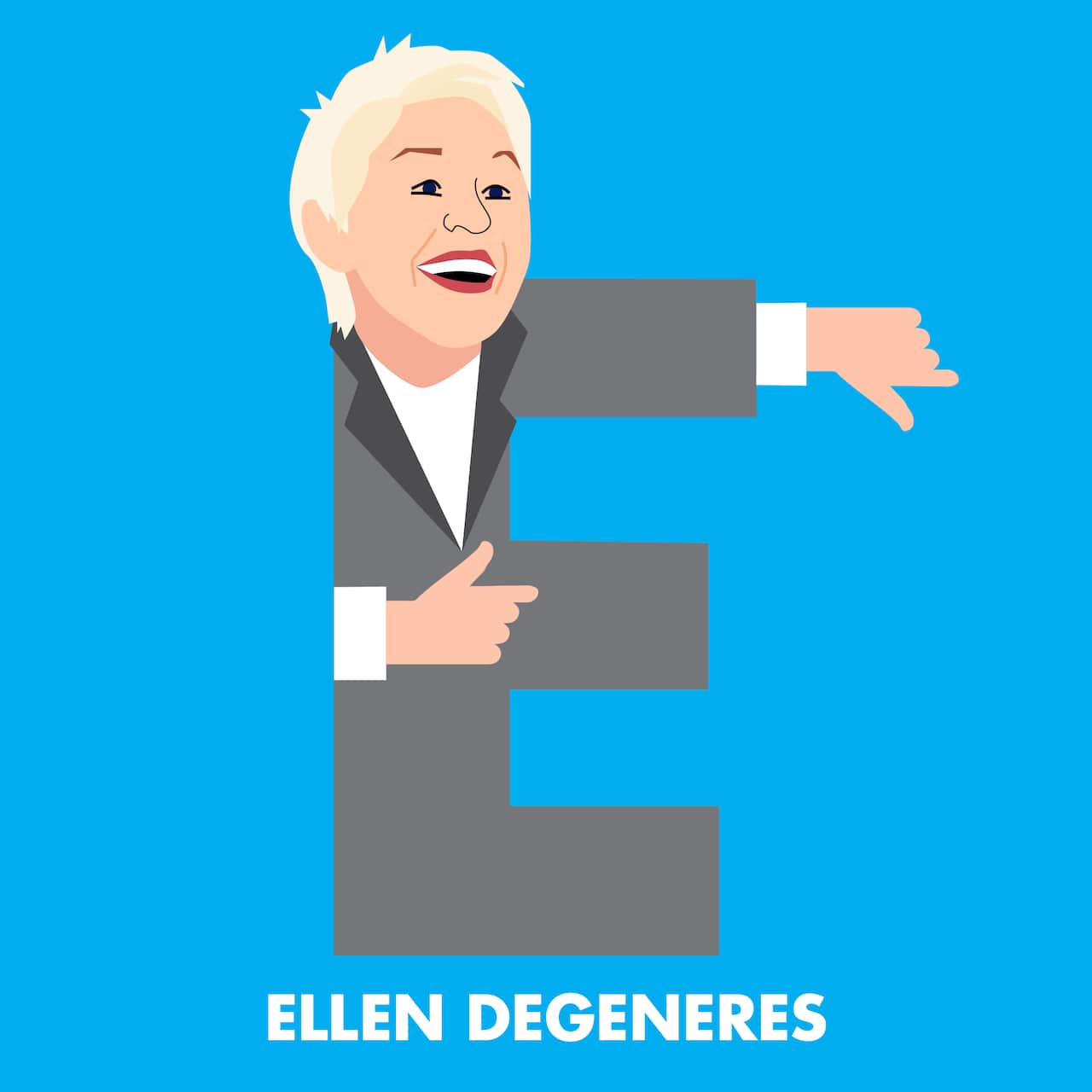 Ellen Degeneres from Beck Feiner's Lady Legends Alphabet