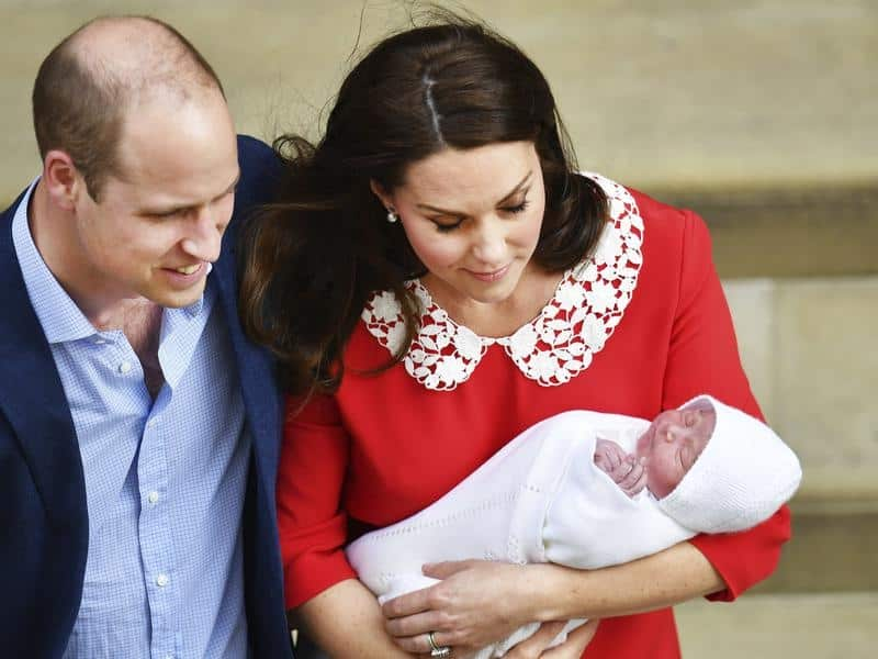 The Duke and Duchess of Cambridge with their new son.